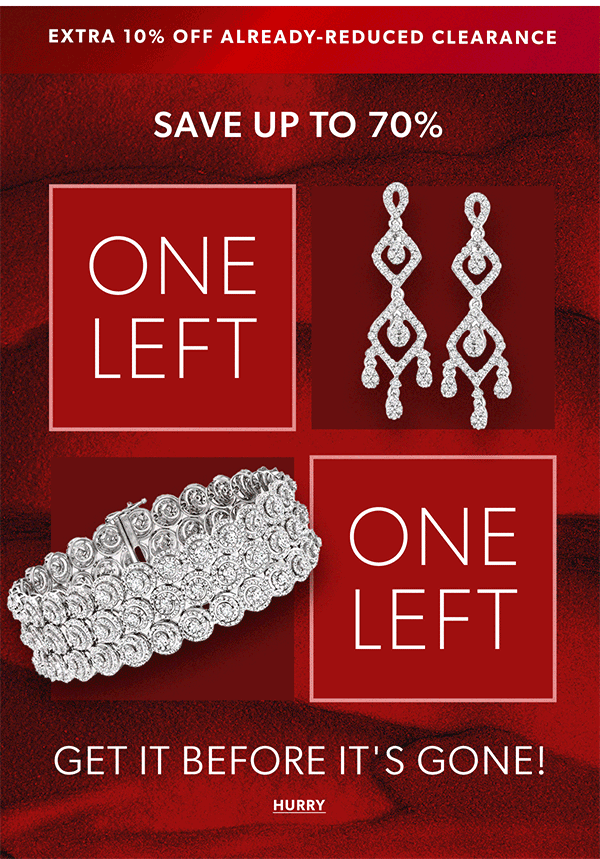 Save Up To 70% on One-Left Clearance. Get it Before it's Gone!