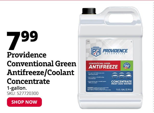 Providence Automotive Conventional Green Antifreeze/Coolant Concentrate, 1 Gallon - 11163