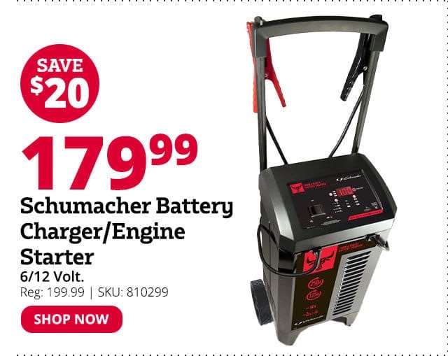 Schumacher 6/12 Volt Battery Charger/Engine Starter - FR01336