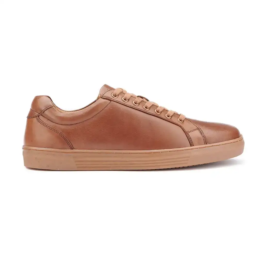 Image of Leather Trainer - Brown
