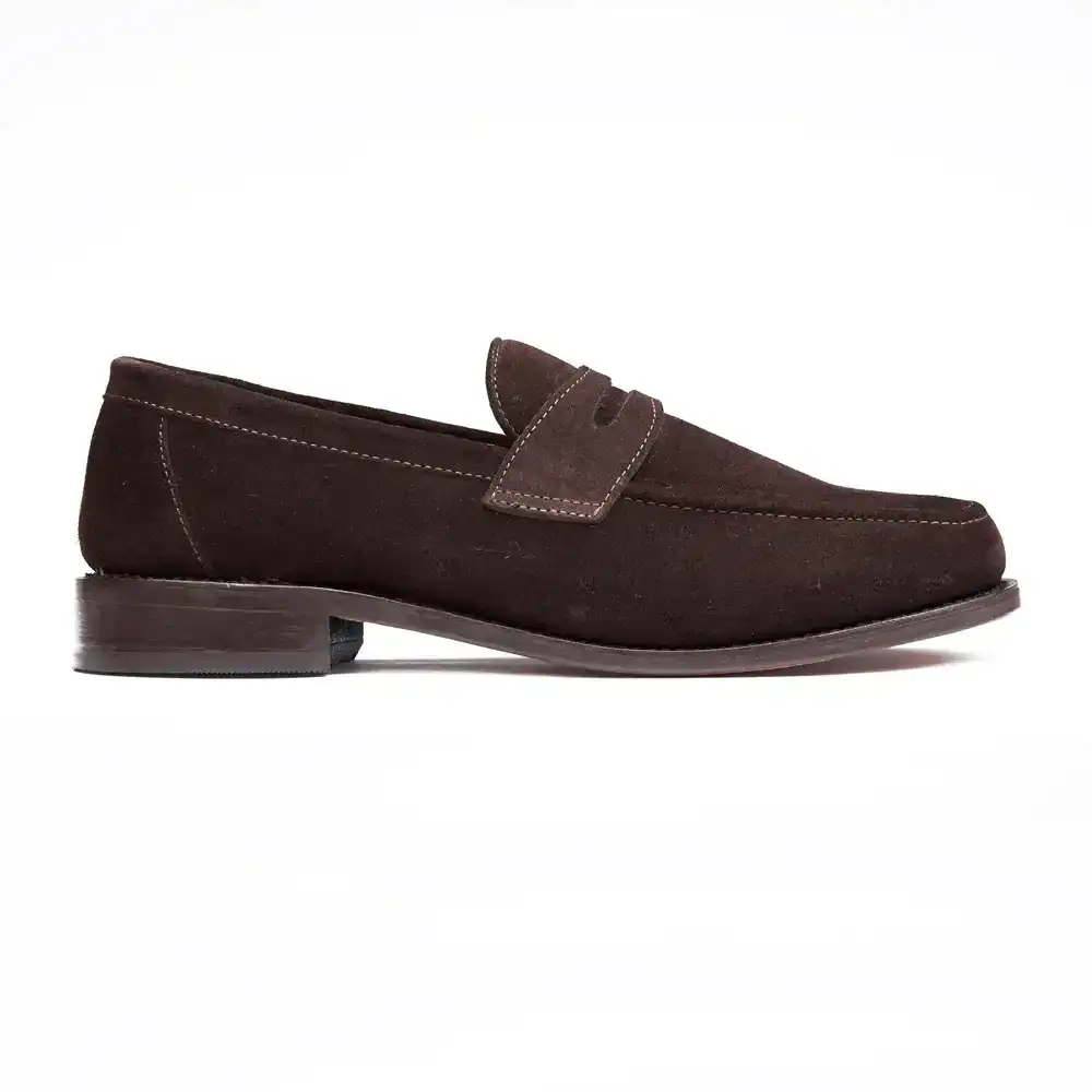 Image of Penny Loafer - Brown Suede