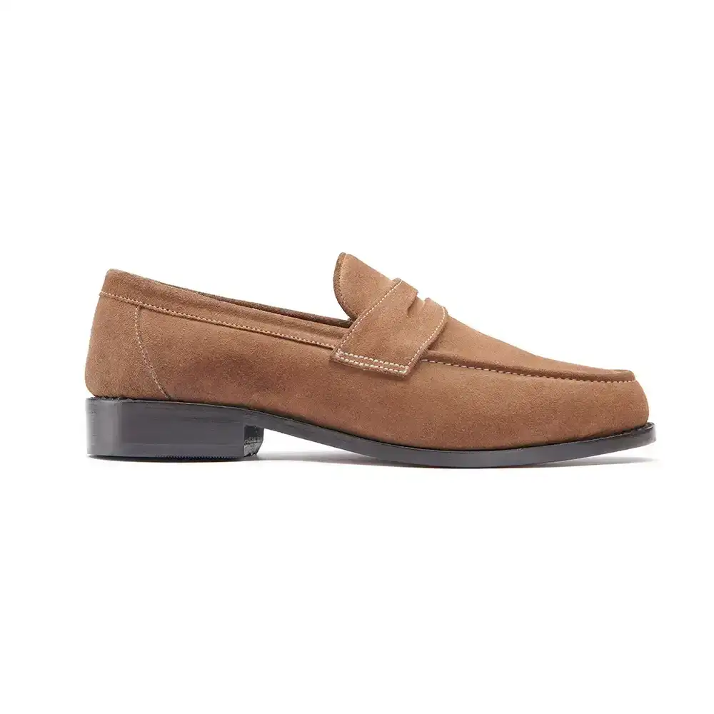 Image of Penny Loafer - Honey Suede