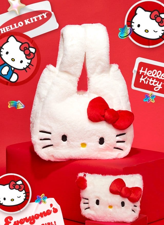 Image of Hello Kitty Plush Tote and Pouch