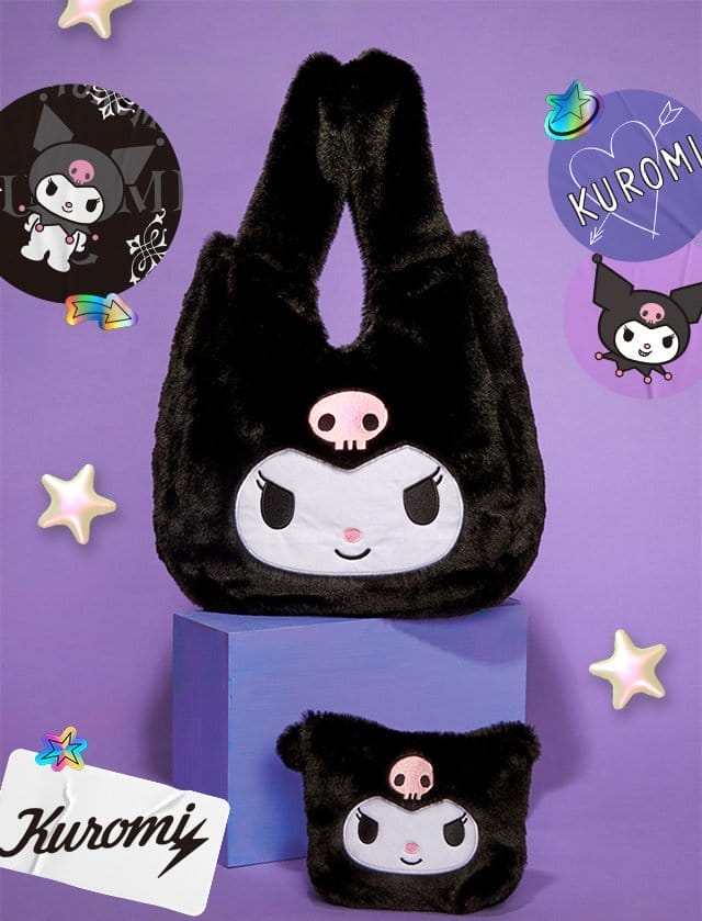Image of Kuromi Plush Tote and Pouch