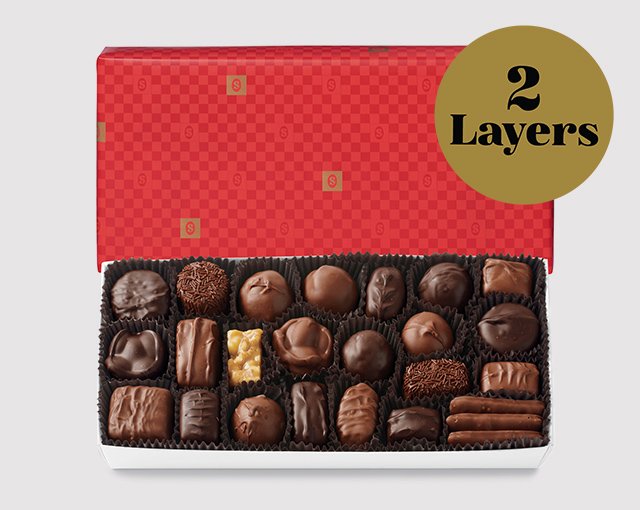 2 Layers 2 lb Assorted Chocolates