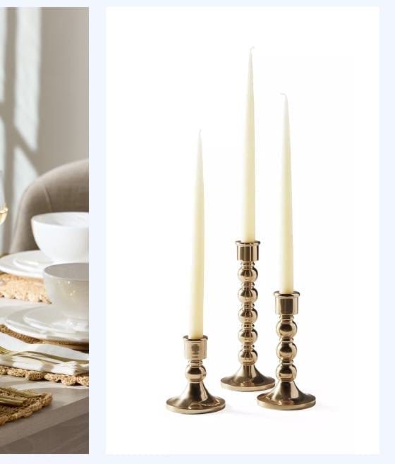 Bobbin Taper Candle Holder