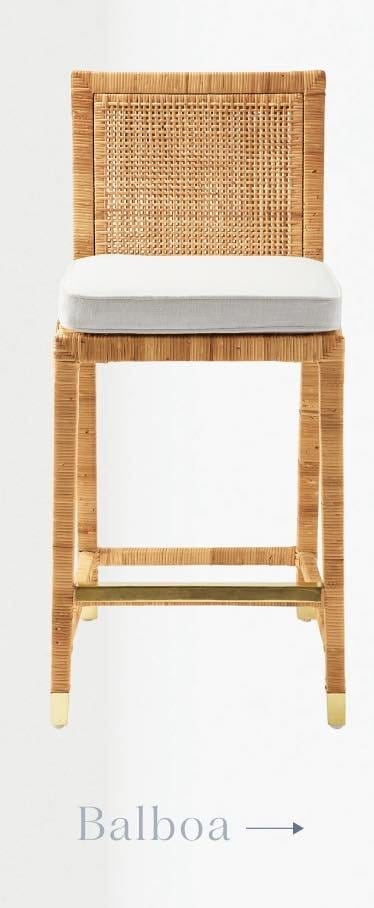 Balboa Rattan Counter Stool - Natural