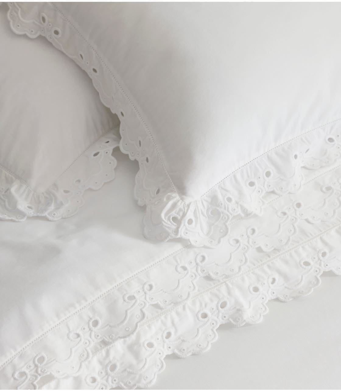 Antibes Eyelet Percale Duvet Cover