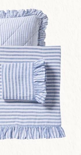 Nantucket Stripe Linen Sheet Set