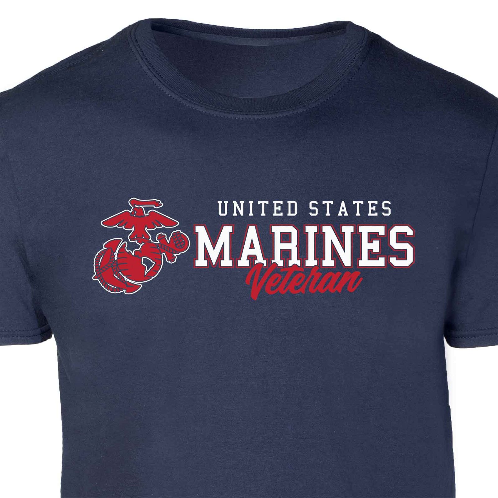Image of USMC Veteran Script T-shirt