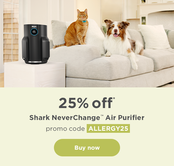 25% off* Shark NeverChange™ Air Purifier with promo code ALLERGY25