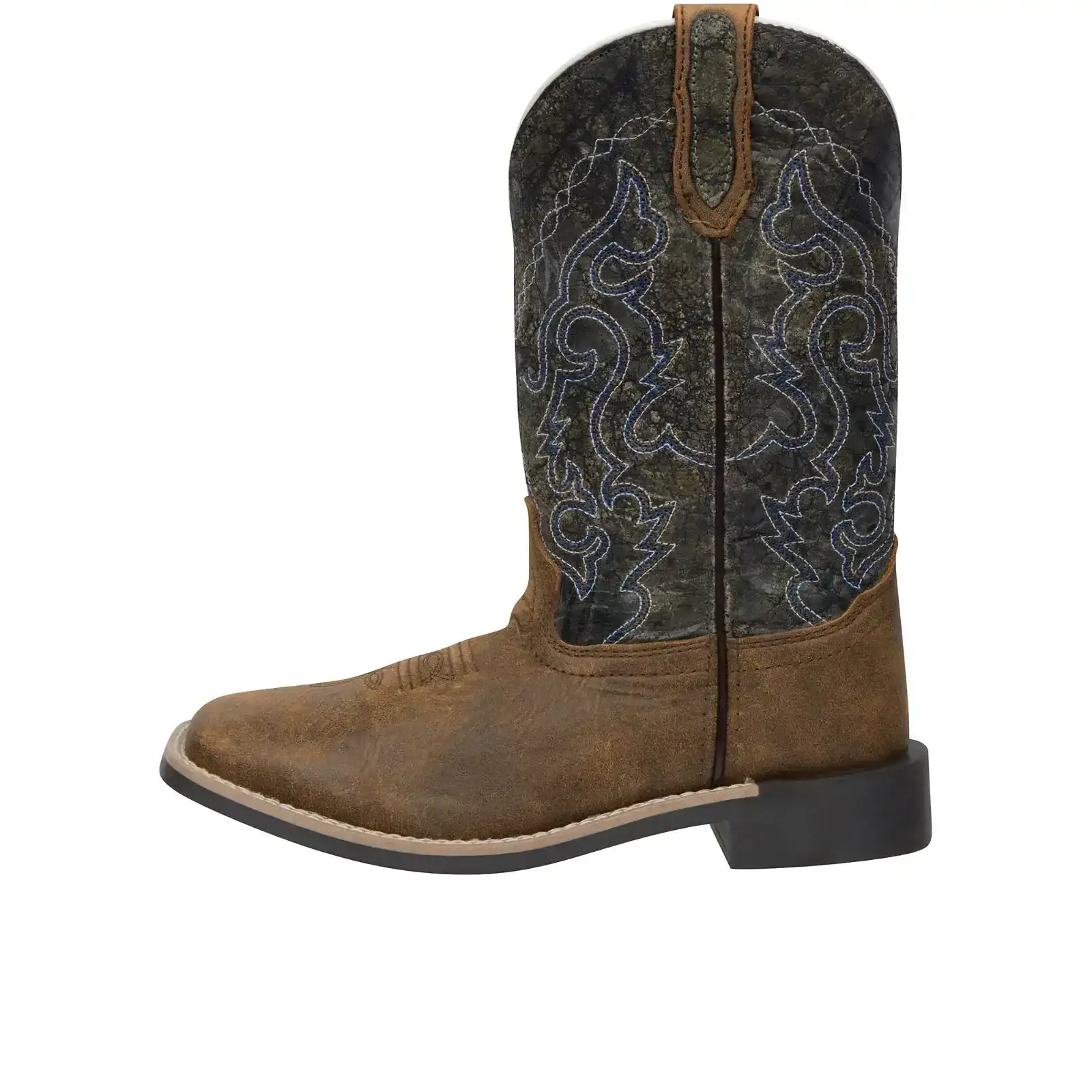Smoky Mountain Boots Western Brown Navy