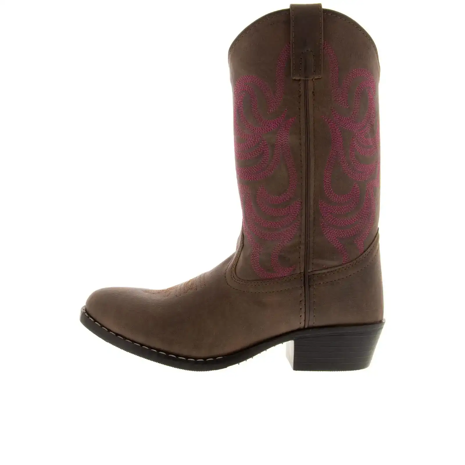 Smoky Mountain Boots Youth Monterey Western Brown Rose Stitch