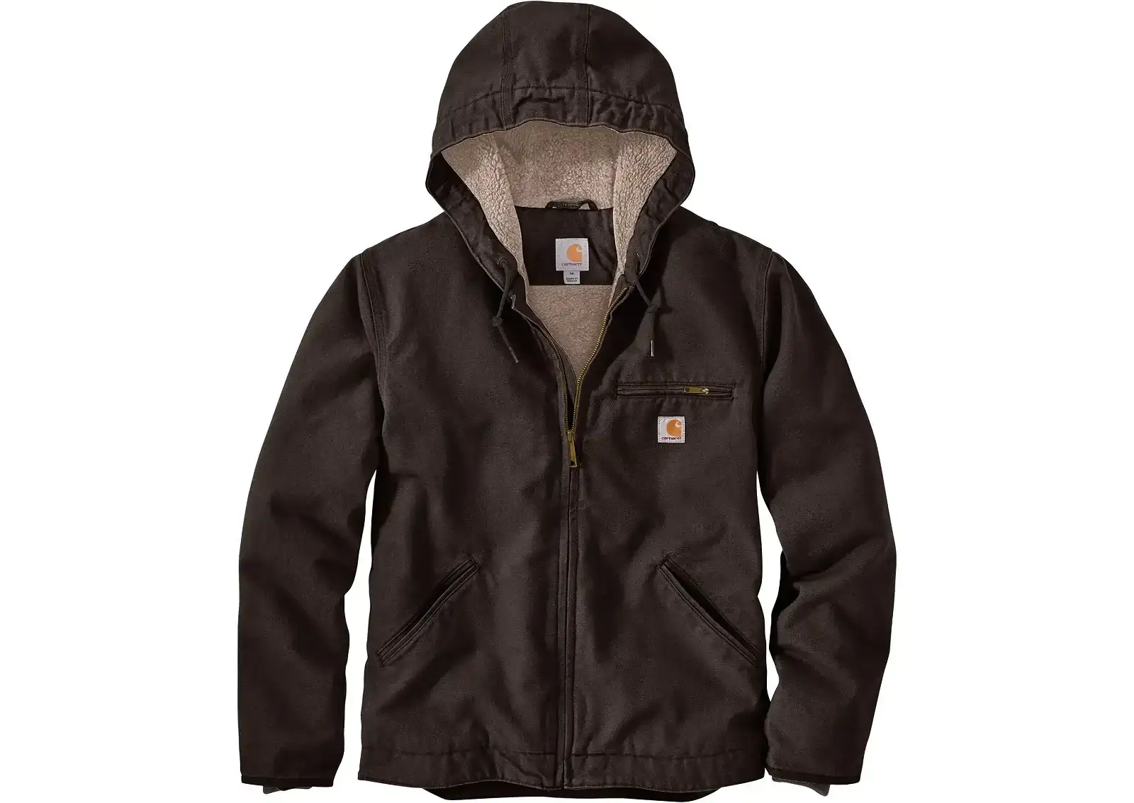 Carhartt Relaxed Fit Sherpa-Lined Jacket Dark Brown