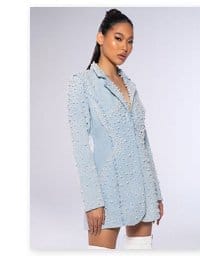 ALIX PEARL EMBELLISHED BLAZER