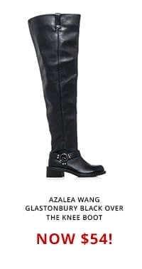 AZALEA WANG GLASTONBURY BLACK OVER THE KNEE BOOT