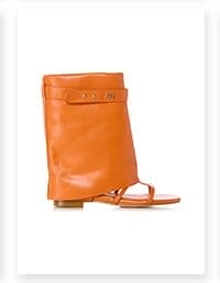 AZALEA WANG TORRE ORANGE OPEN TOE SANDAL BOOT