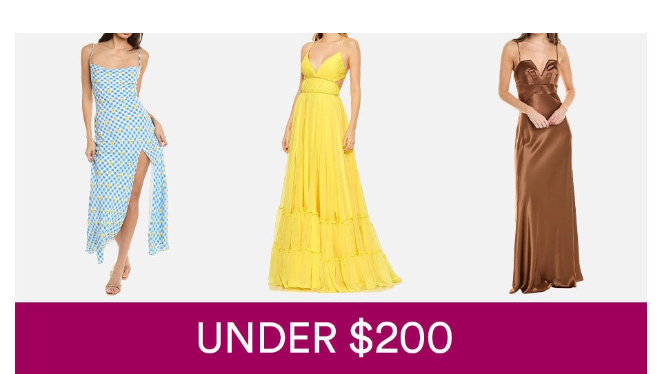 DRESSES UNDER \\$200