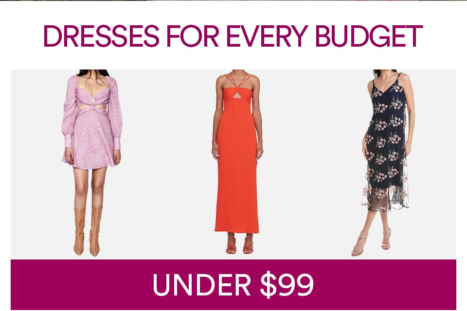 DRESSES UNDER \\$99