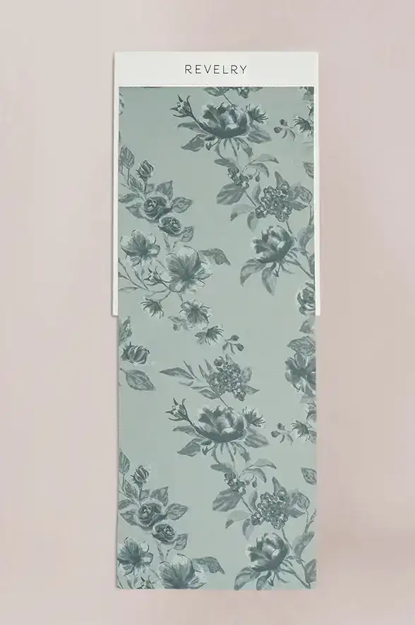 Image of Mega Swatch Satin Floral Print | Ready To Ship | Sage Bouquet