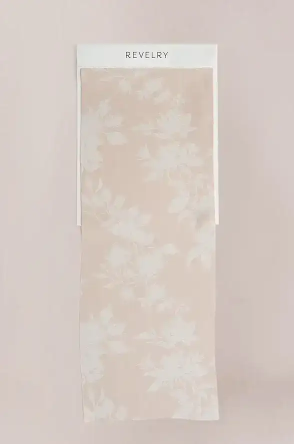 Image of Mega Swatch Satin Floral Print | Ready To Ship | Gold Champagne Bouquet