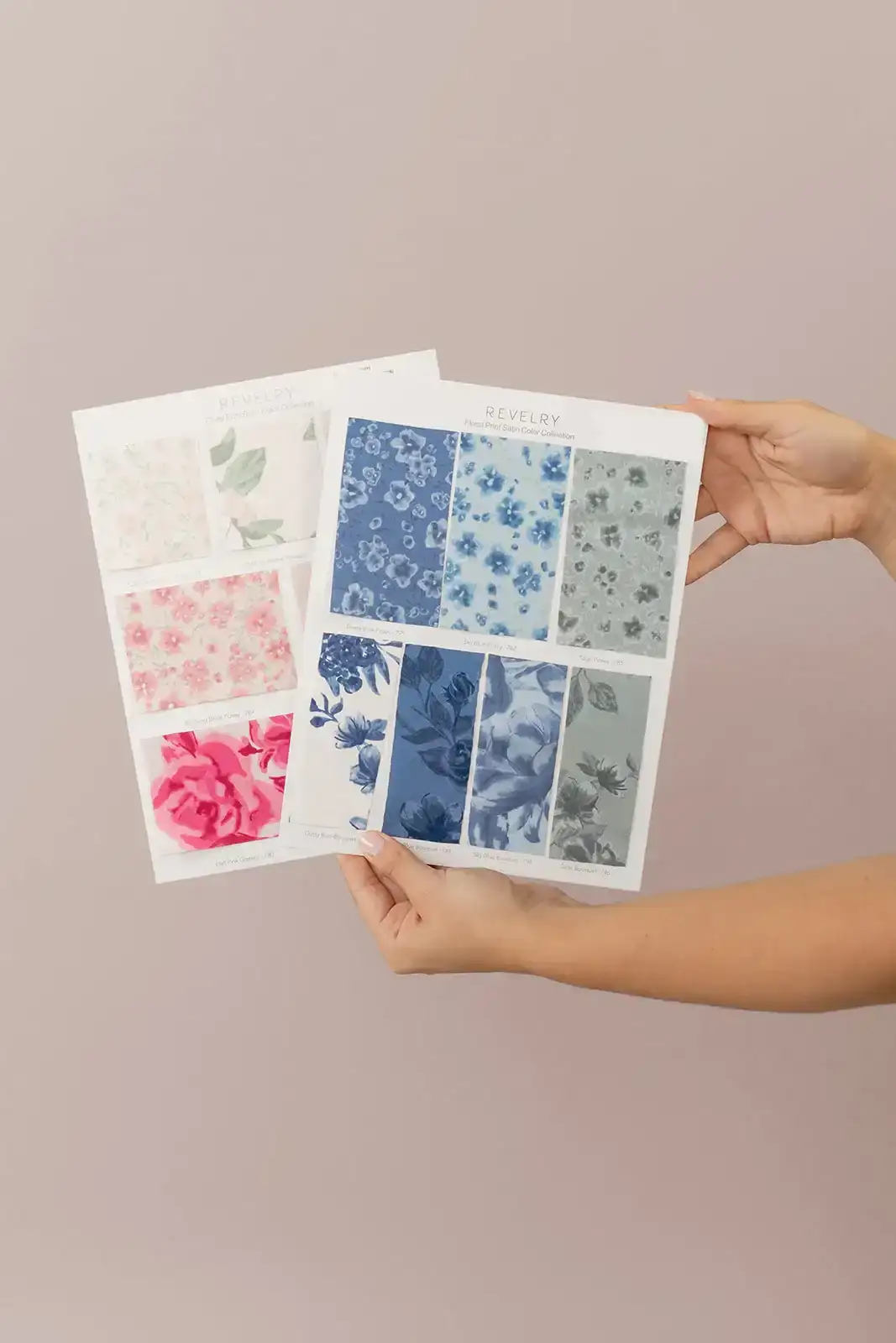 Image of Satin Floral Print Swatch Pages
