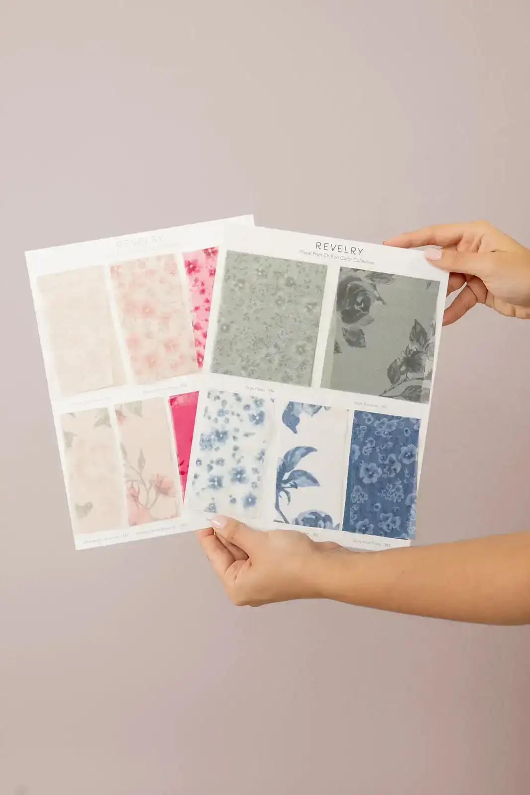 Image of Chiffon Floral Print Swatch Pages