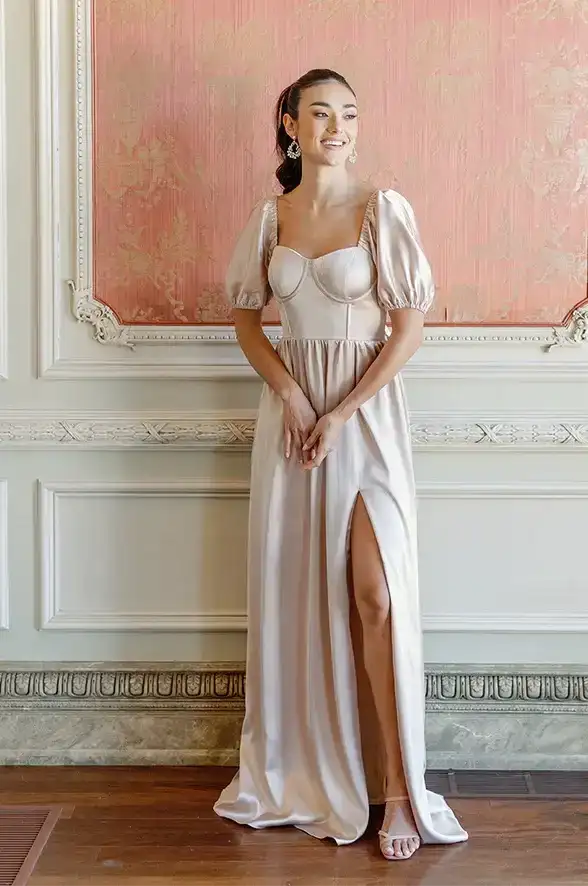 Image of Isabella Satin Dress | Made To Order