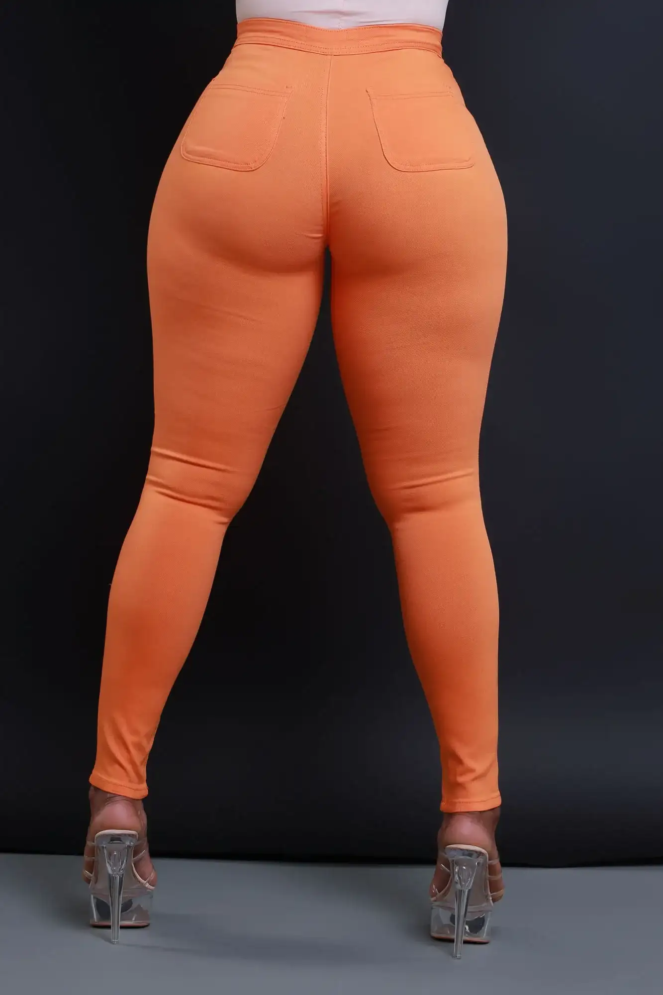 Image of \\$15.99 Super Swank High Waist Stretchy Jeans - Orange