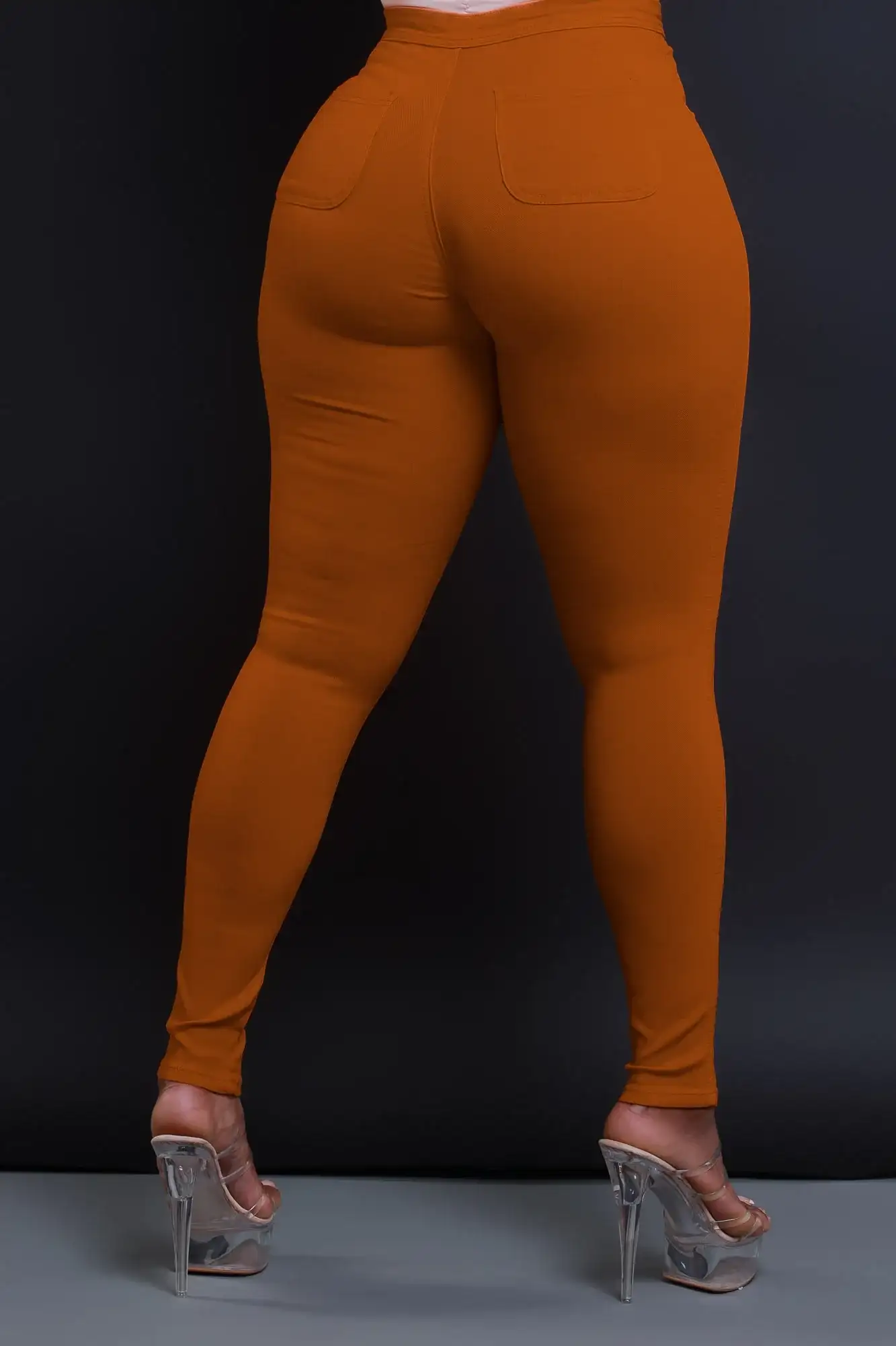 Image of Super Swank High Waist Stretchy Jeans - Caramel