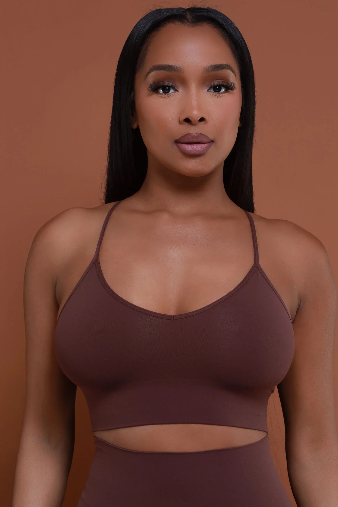 Image of Seamless Sculpt Bralette - Chocolate No.101