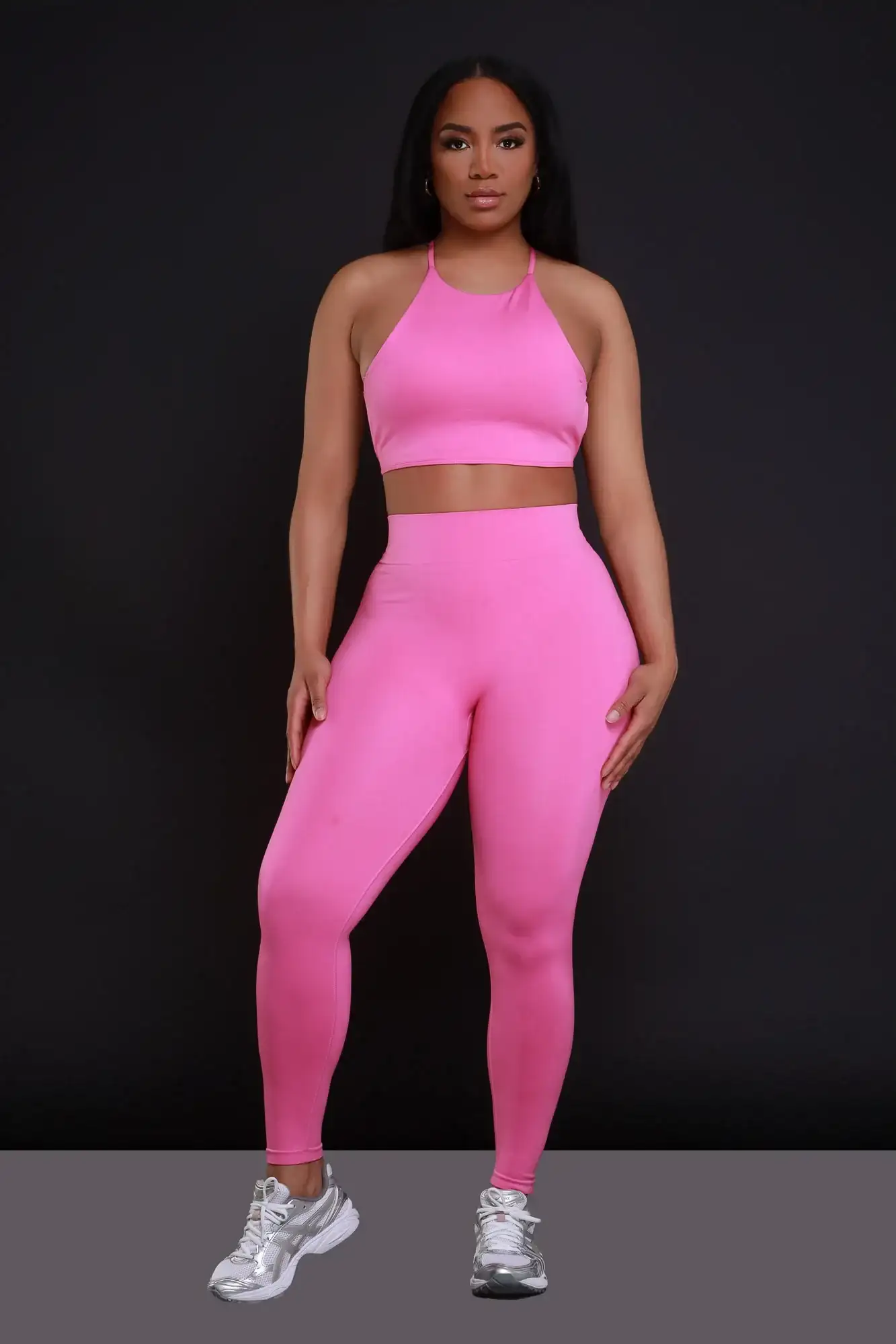 Image of Sold Out NUW Open Back Legging Set - Pink