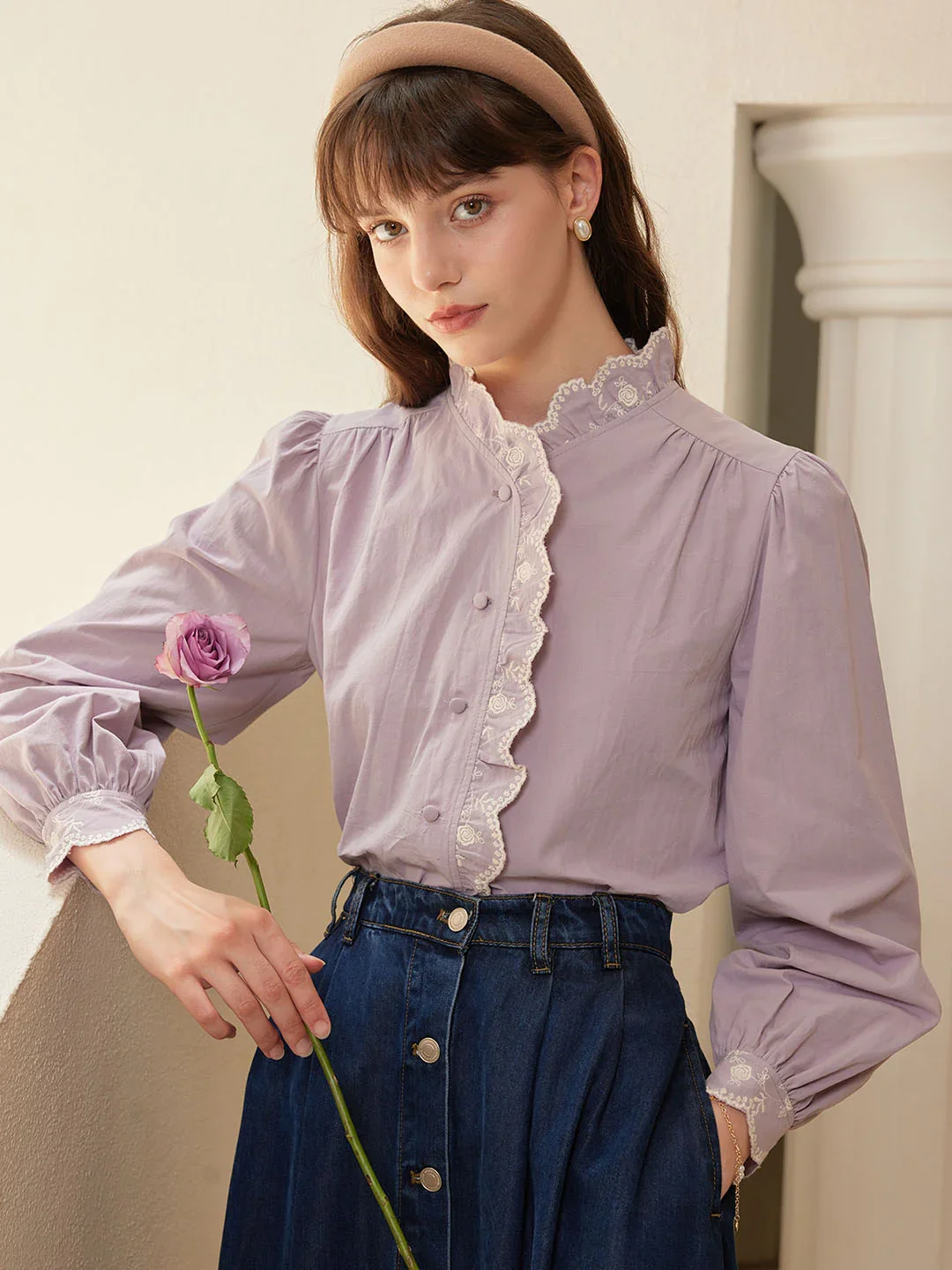 【Holiday Sale】Alina Floral Embroidered Blouse