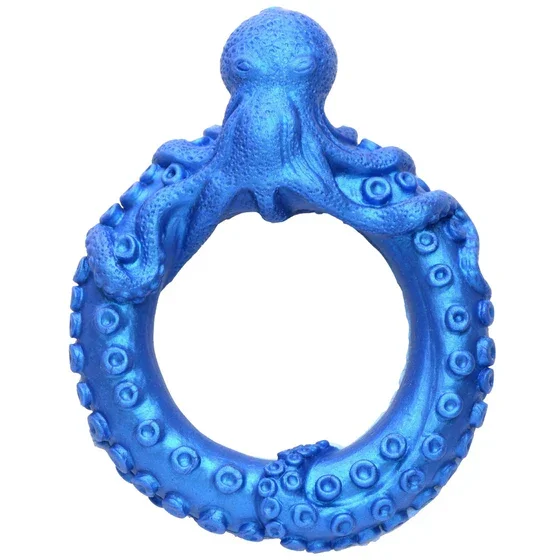 Creature Cocks Poseidon&#39;s Octo-Ring Silicone Cock Ring Blue