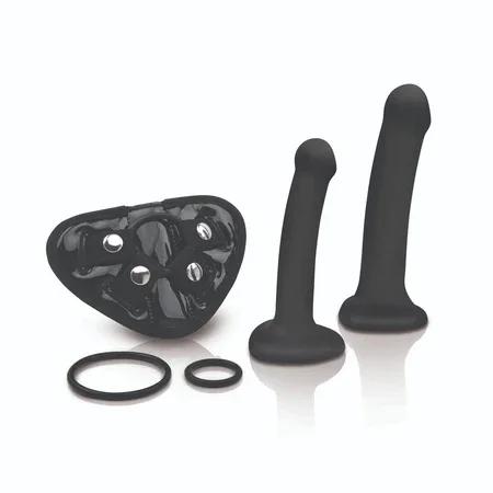 Me You Us Strap-On Harness Kit With Dildos Black