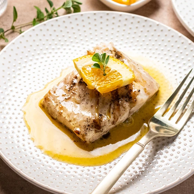 Grilled Walleye with Citrus Butter Sauce