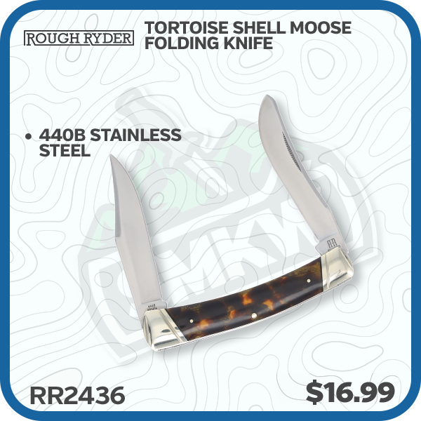 Rough Ryder Tortoise Shell Moose Folding Knife