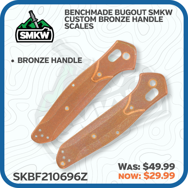 Benchmade Bugout SMKW Custom Bronze Handle Scales