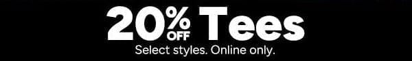 20% off tees