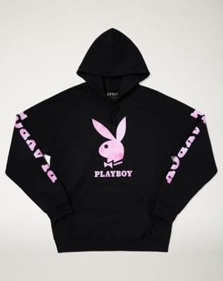 Black Playboy Bunny Logo Hoodie