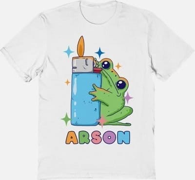 Arson Frog T Shirt - Popcornpunk