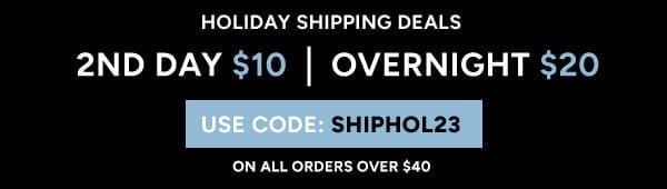 Holiday Shipping Deals