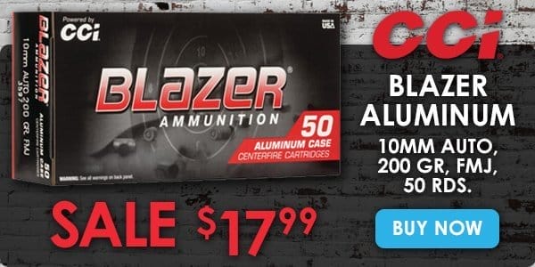 CCI Blazer Aluminum 10mm Ammo On Sale For \\$17.99!