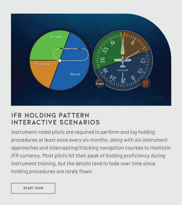 IFR holding pattern interactive scenarios
