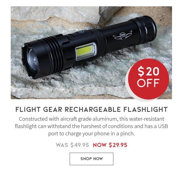 Flight Gear Rechargeable Flashlight