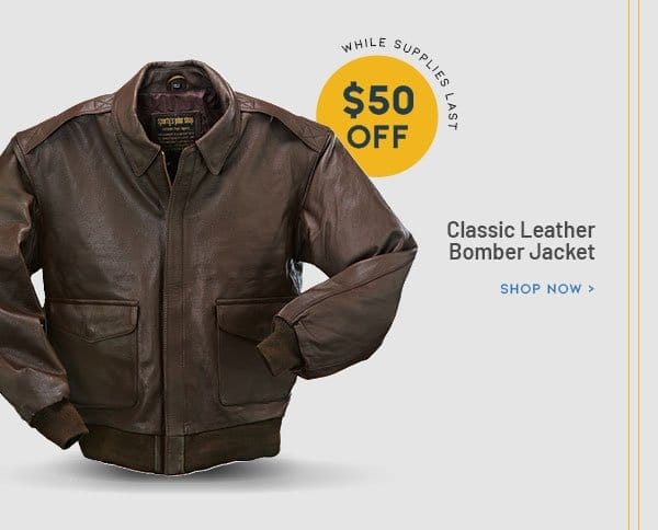 Classic Leather Bomber Jacket