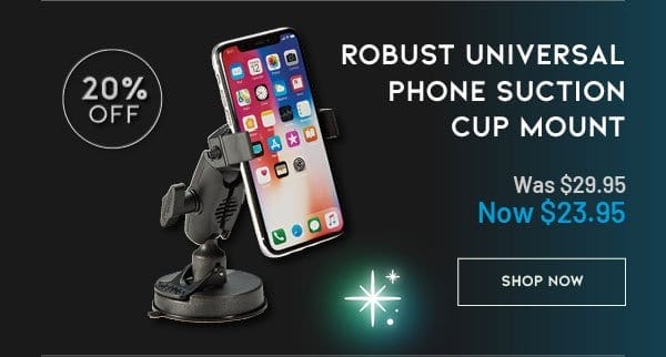 Robust Universal Phone Suction Cup Mount