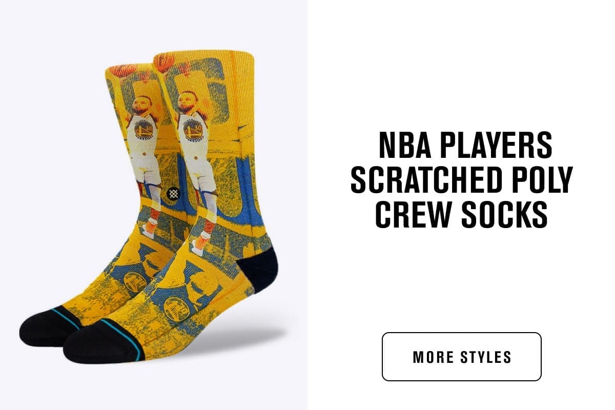 2023 NBA PLAYERS SCRATCHED POLY CREW SOCKS
