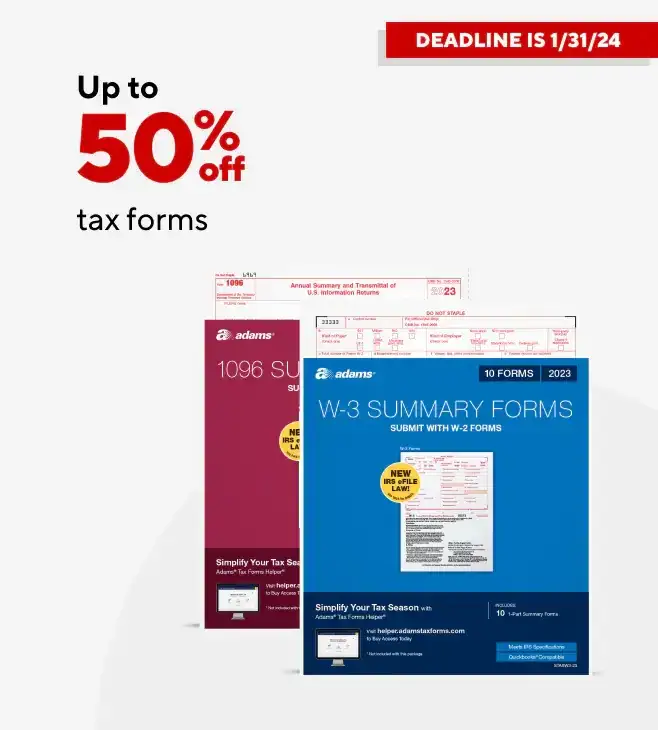 Tax Forms for Tax Season 50% off