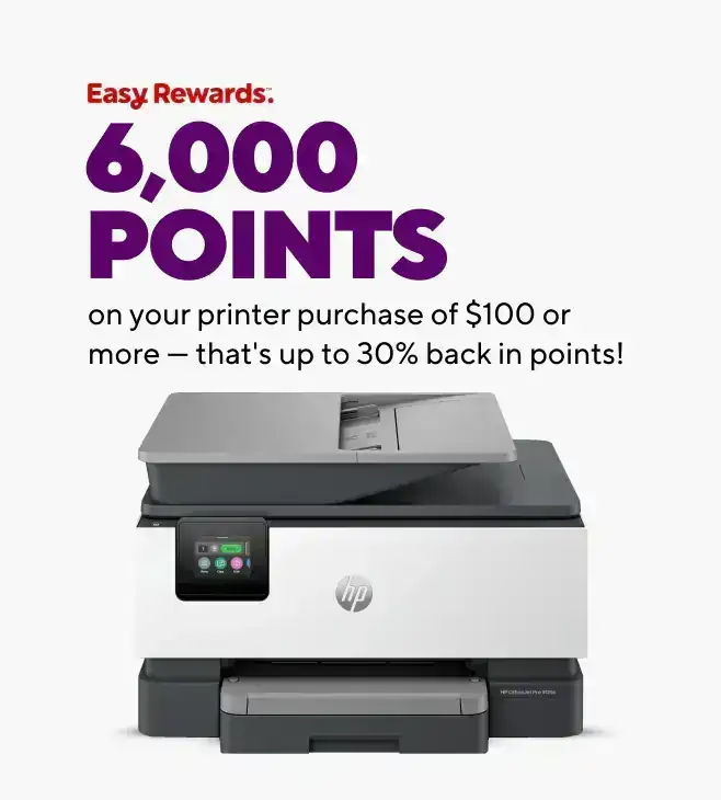 Get 6,000 points for every printer \\$100 or more. Limit 42,000 points per offer.